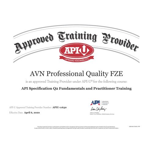 Certificate 2 - AVN Professional Quality FZE - API Approved Certificate - 11630 - Q2_unlocked